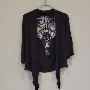 Vintage Womens Whimsigoth Unbranded Cardigan Size M Fairy Grunge Witchy